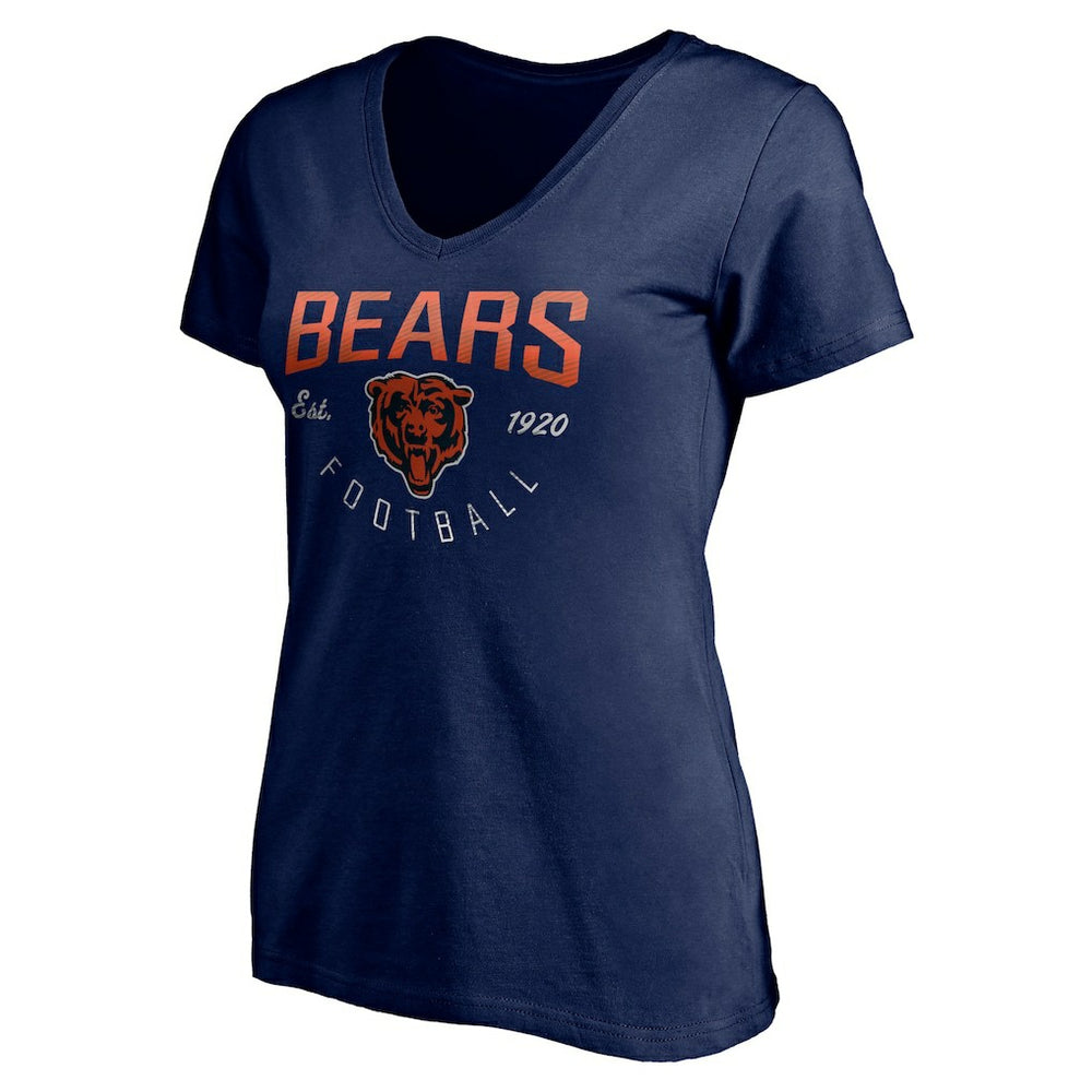 Chicago Bears Women's Live For It V-Neck T-Shirt - Navy T-shirts