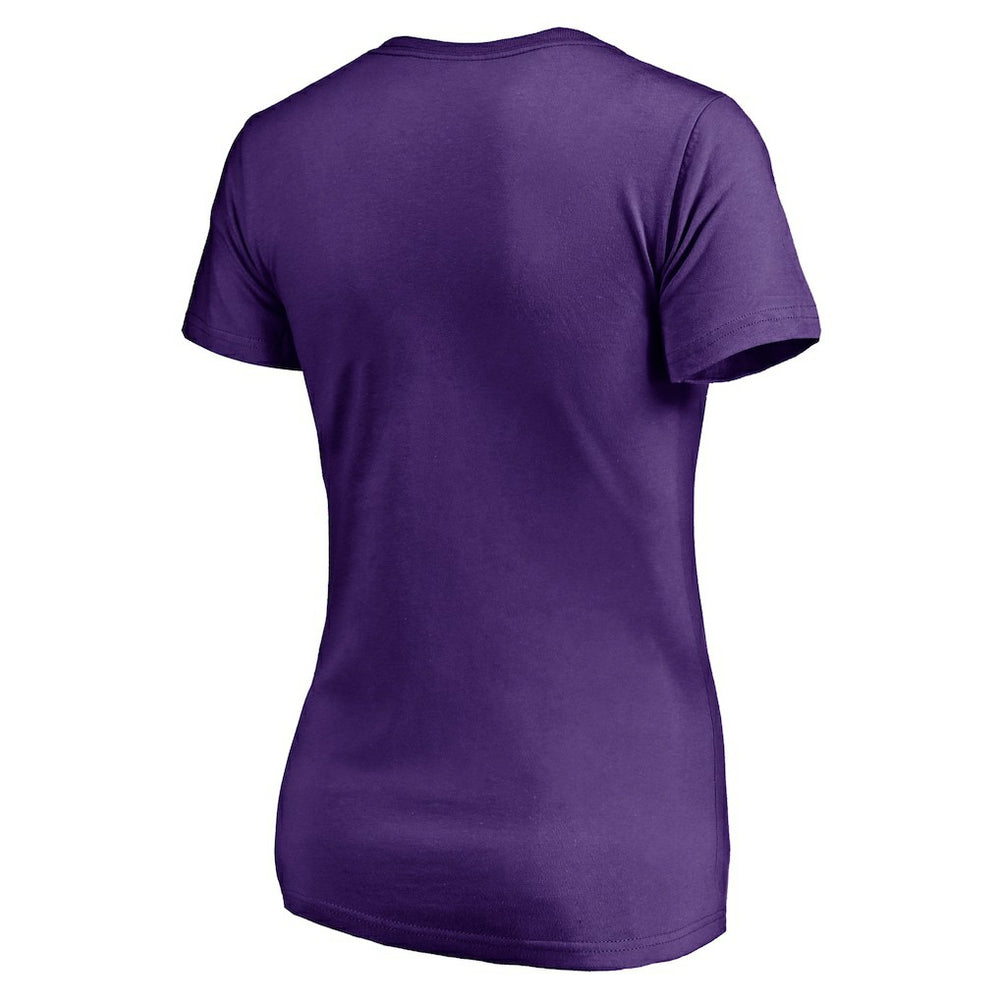 Minnesota Vikings Women's Live For It V-Neck T-Shirt - Purple T-shirts
