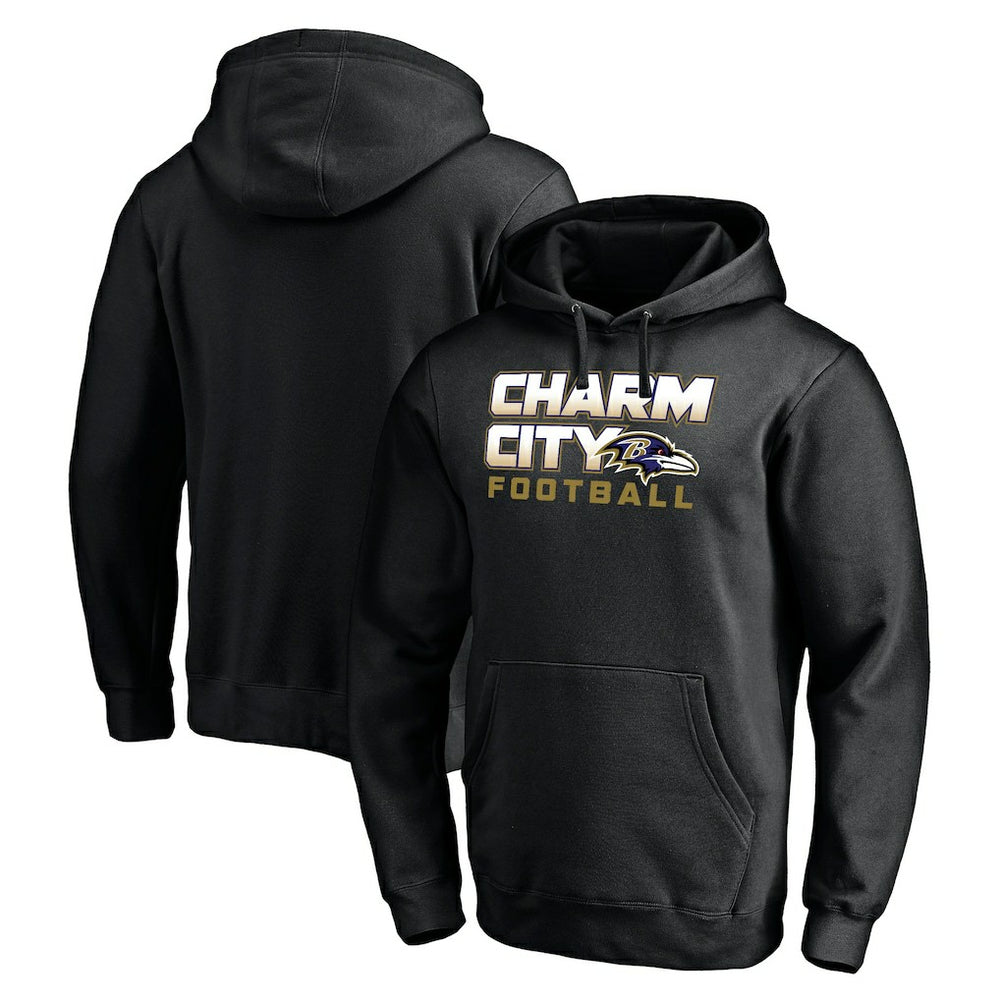 Baltimore Ravens Hometown Collection Sweep Pullover Hoodie - Black Hoodies