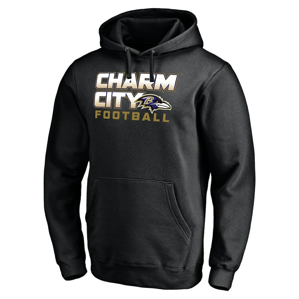 Baltimore Ravens Hometown Collection Sweep Pullover Hoodie - Black Hoodies