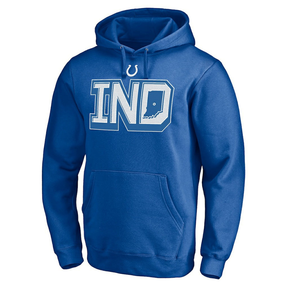 Indianapolis Colts Hometown Collection Sweep Pullover Hoodie - Royal Hoodies