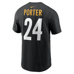 Joey Porter Jr. Pittsburgh Steelers Player Name & Number T-Shirt - Black T-shirts