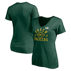 Green Bay Packers Women's Hometown Collection V-Neck T-Shirt - Green T-shirts