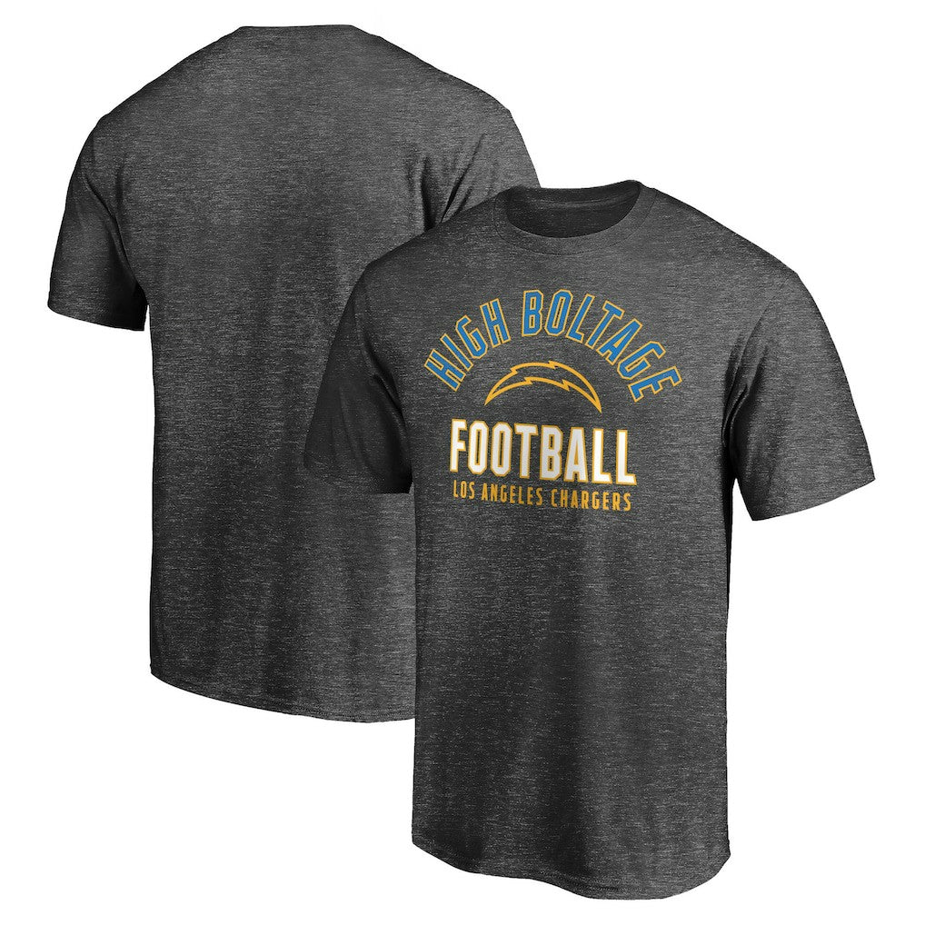 Los Angeles Chargers Nickname Arc T-Shirt - Charcoal T-shirts