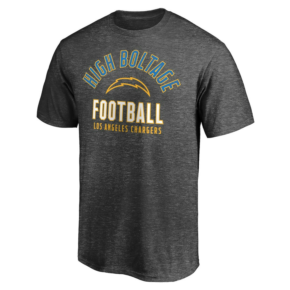 Los Angeles Chargers Nickname Arc T-Shirt - Charcoal T-shirts