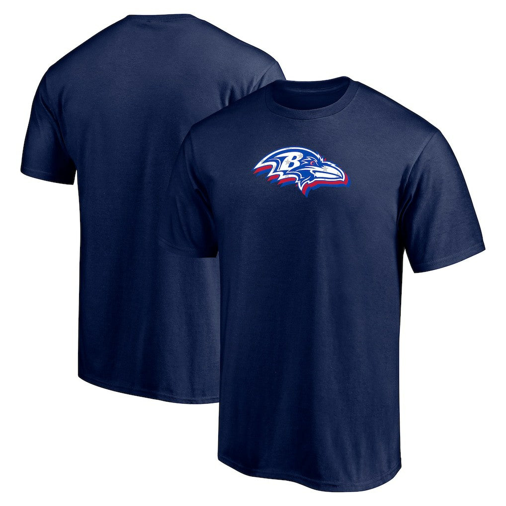 Baltimore Ravens Red White and Team T-Shirt - Navy T-shirts