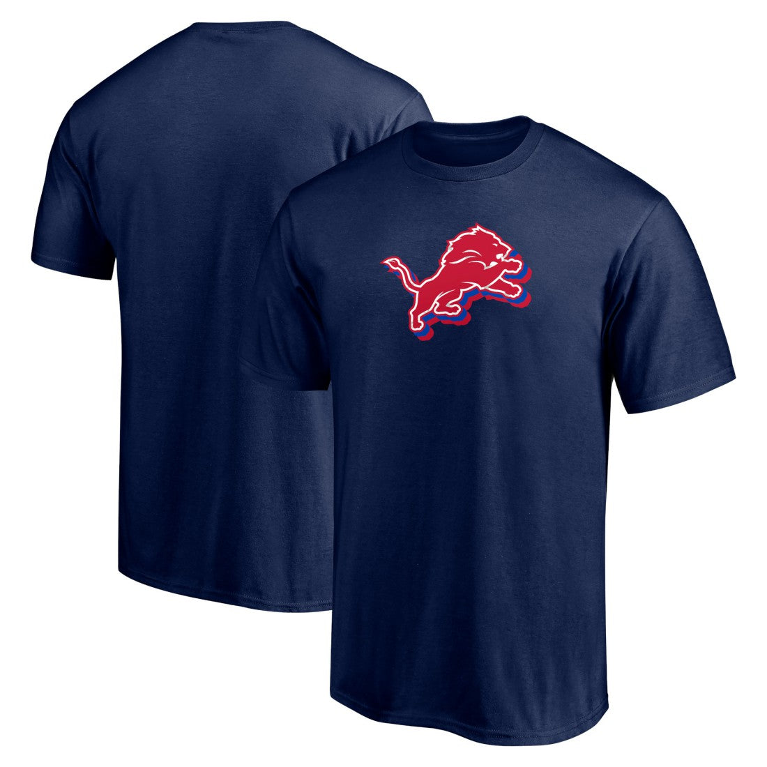 Detroit Lions Red White and Team T-Shirt - Navy T-shirts