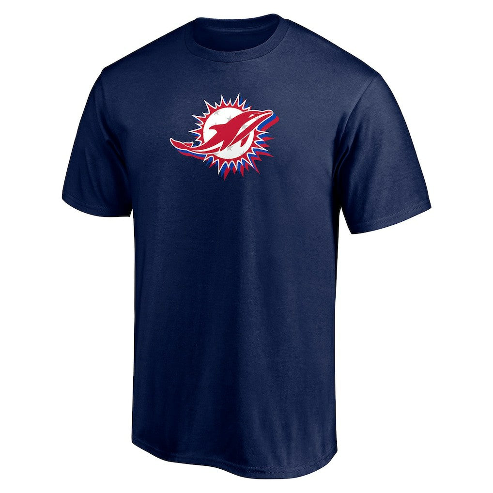 Miami Dolphins Red White and Team T-Shirt - Navy T-shirts