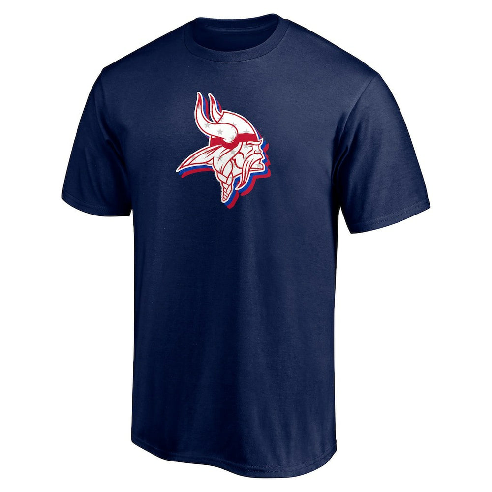 Minnesota Vikings Red White and Team T-Shirt - Navy T-shirts