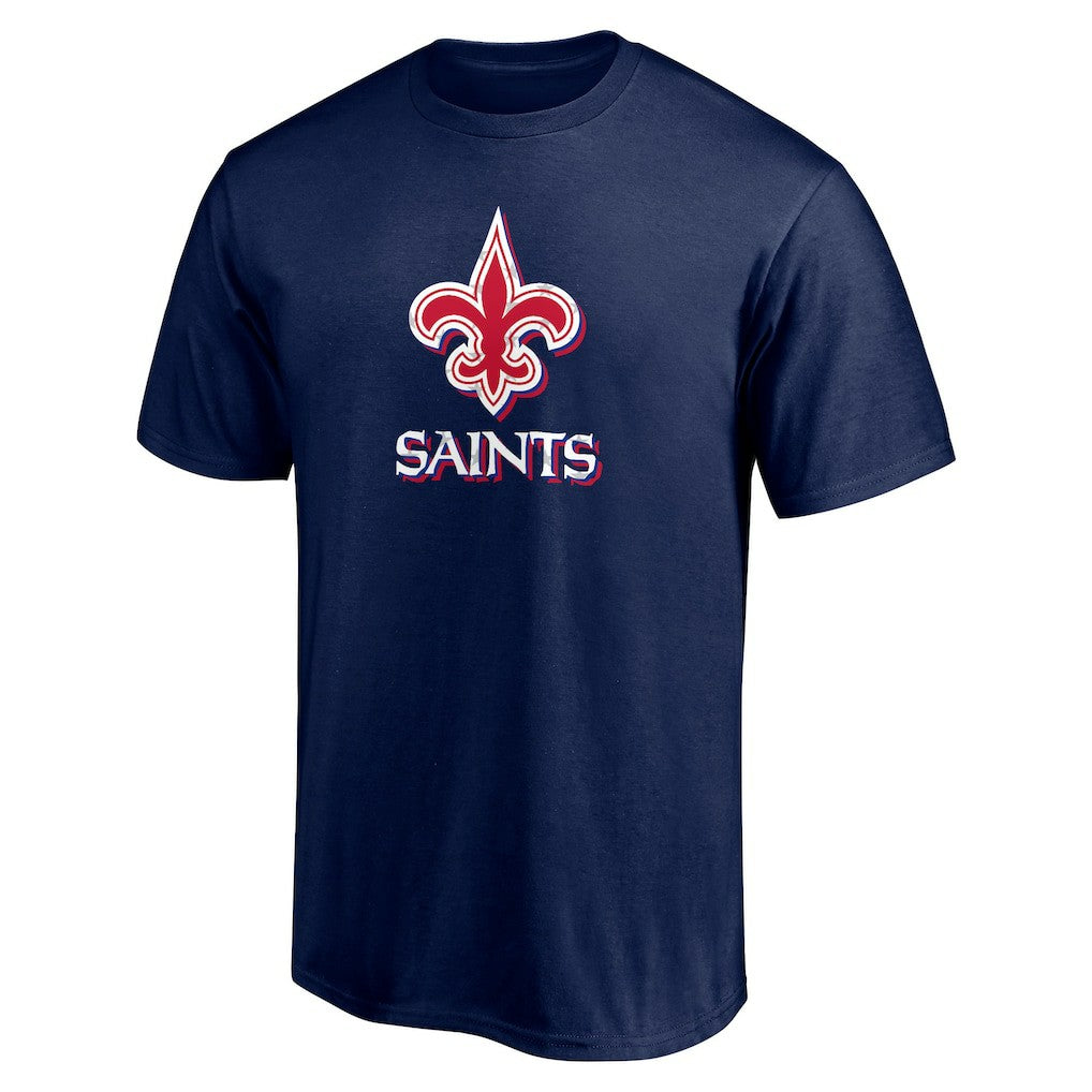 New Orleans Saints Red White and Team T-Shirt - Navy T-shirts