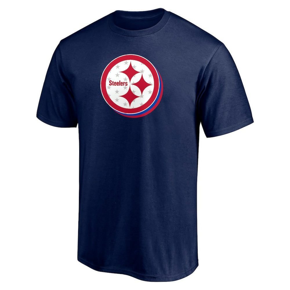 Pittsburgh Steelers Red White and Team T-Shirt - Navy T-shirts