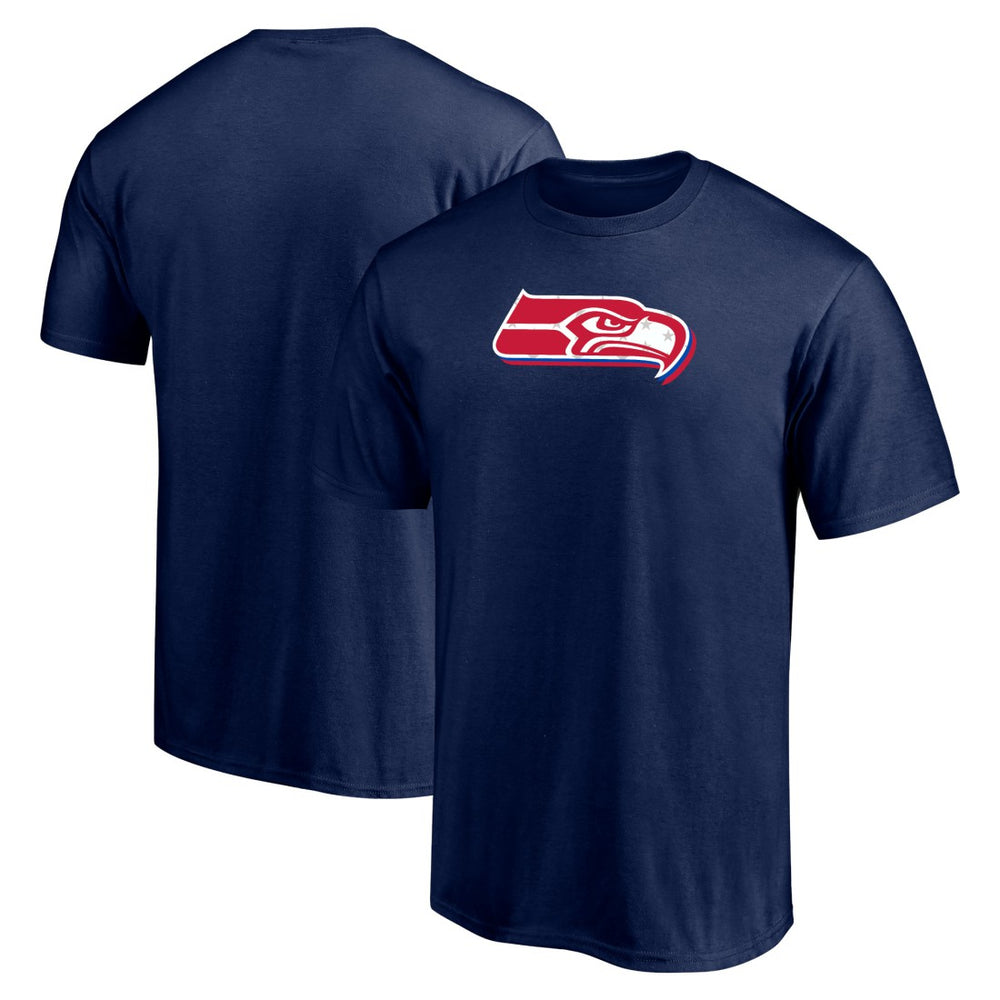 Seattle Seahawks Red White and Team T-Shirt - College Navy T-shirts
