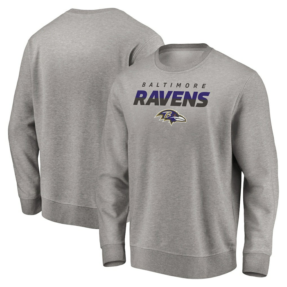 Baltimore Ravens Elevate Play Pullover Sweatshirt - Gray Pullover