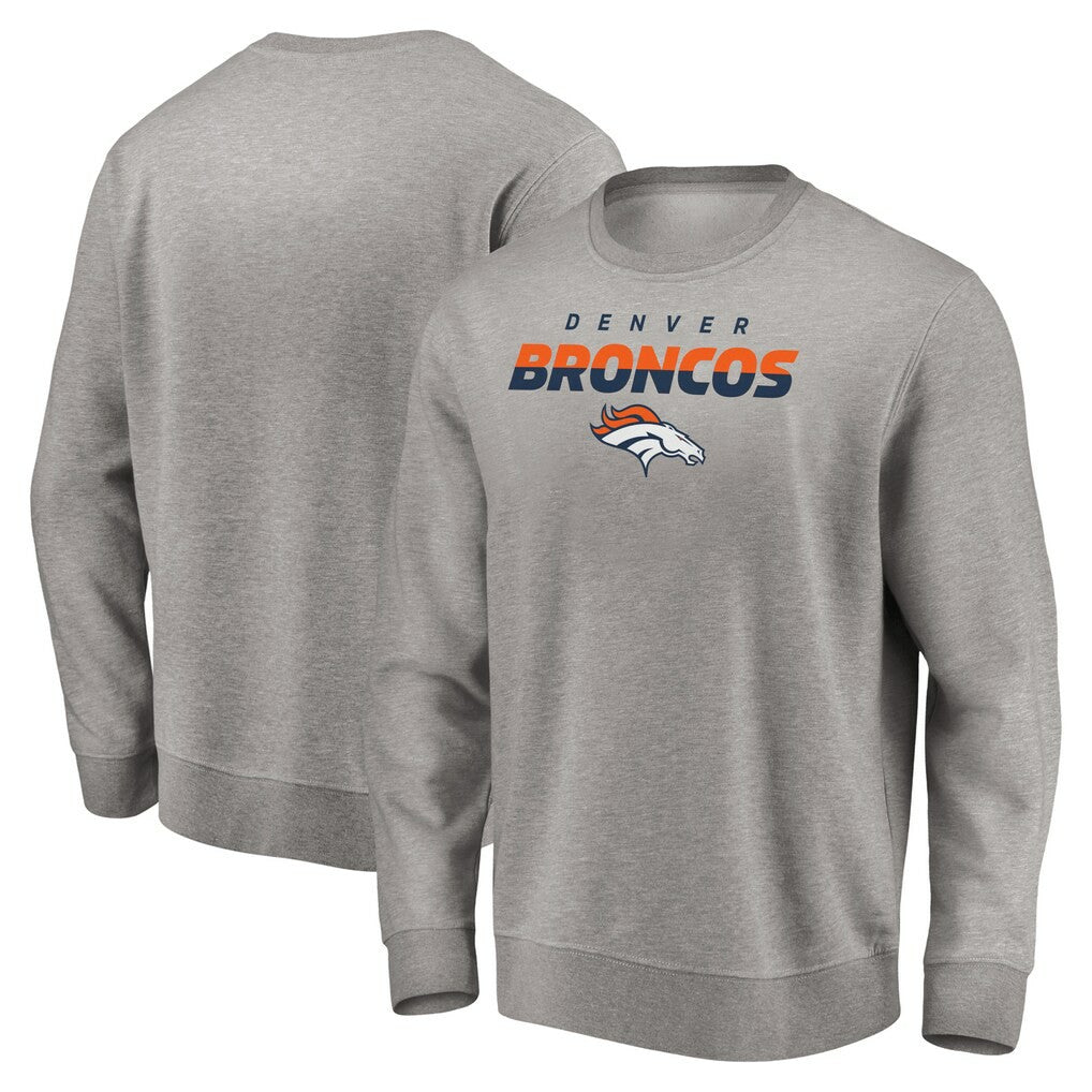 Denver Broncos Elevate Play Pullover Sweatshirt - Gray Pullover