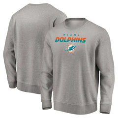 Miami Dolphins Elevate Play Pullover Sweatshirt - Gray Pullover