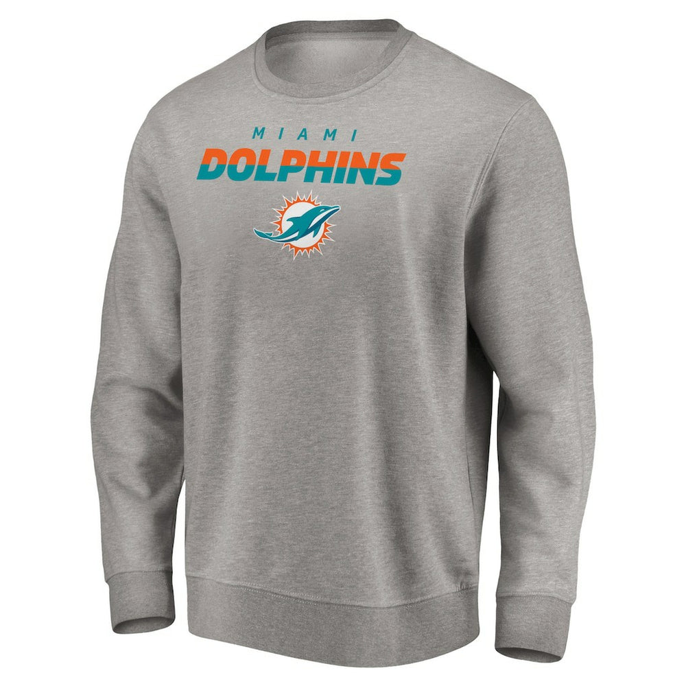 Miami Dolphins Elevate Play Pullover Sweatshirt - Gray Pullover