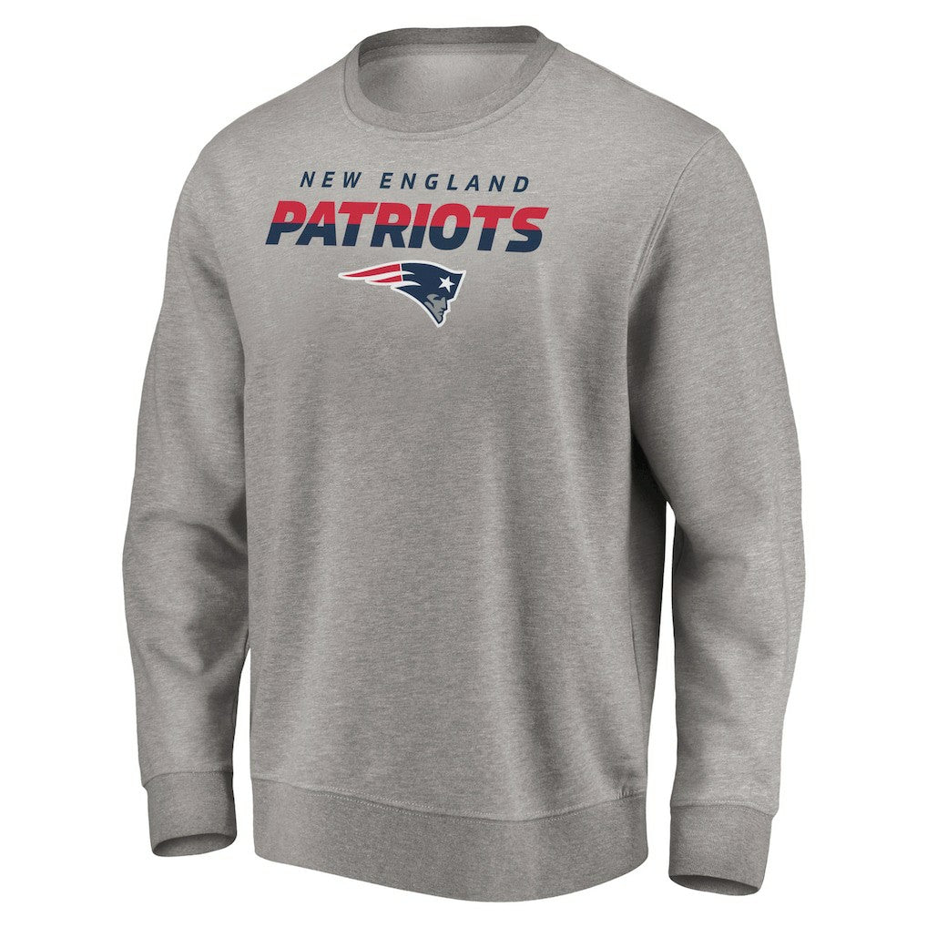 New England Patriots Elevate Play Pullover Sweatshirt - Gray Pullover