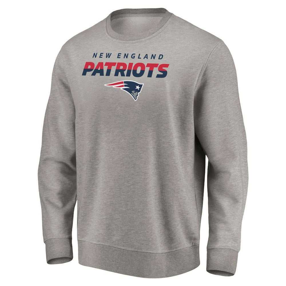 New England Patriots Elevate Play Pullover Sweatshirt - Gray Pullover