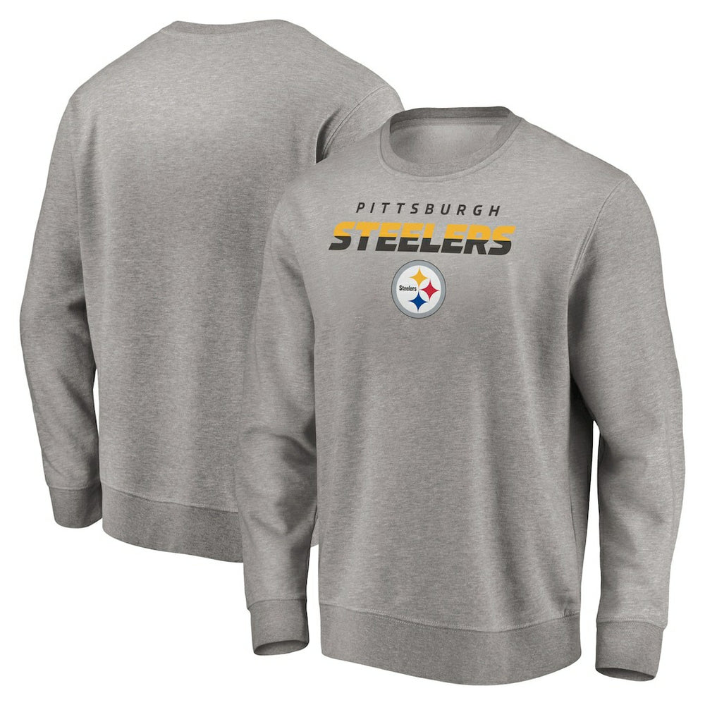 Pittsburgh Steelers Elevate Play Pullover Sweatshirt - Gray Pullover