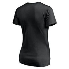 New Orleans Saints Women's Long Stride V-Neck T-Shirt - Black T-shirts