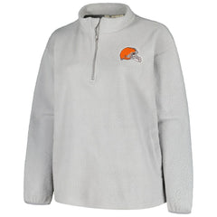 Cleveland Browns Profile Women's Plus Size Sherpa Quarter-Zip Jacket - Gray Jackets