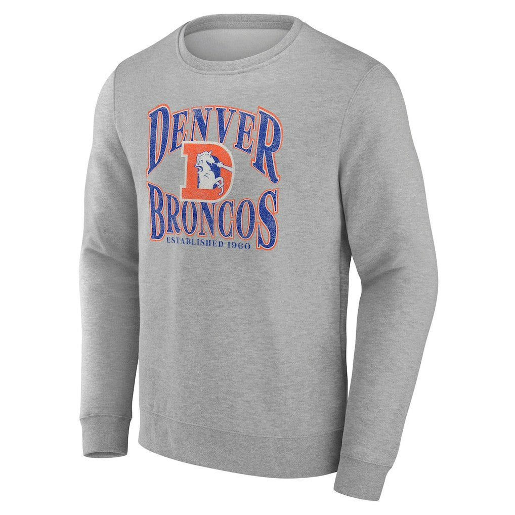 Denver Broncos Playability Pullover Sweatshirt - Gray Pullover