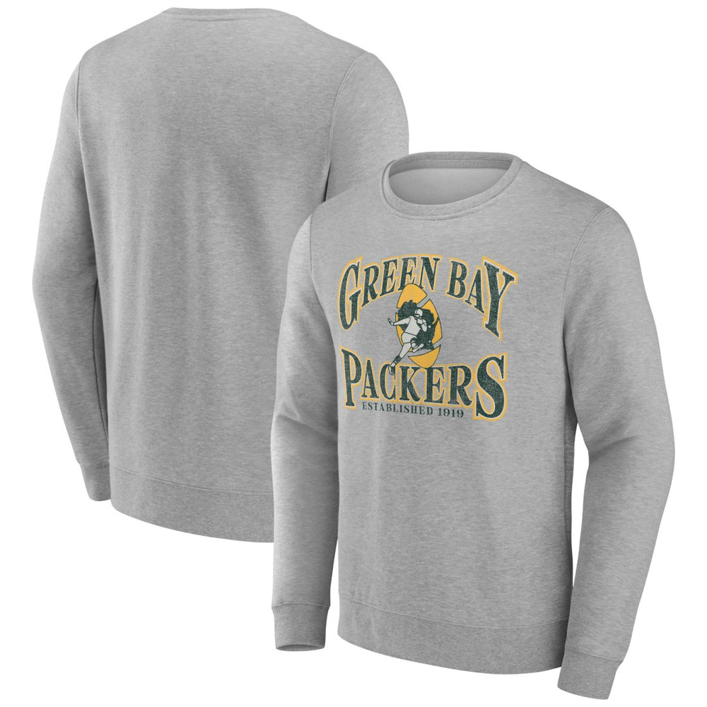 Green Bay Packers Playability Pullover Sweatshirt - Gray Pullover