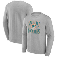 Miami Dolphins Playability Pullover Sweatshirt - Gray Pullover