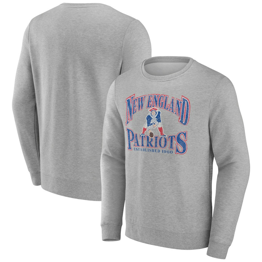 New England Patriots Playability Pullover Sweatshirt - Gray Pullover