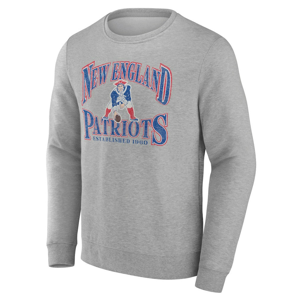 New England Patriots Playability Pullover Sweatshirt - Gray Pullover