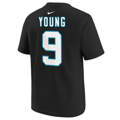 Bryce Young Carolina Panthers Youth Player Name & Number T-Shirt - Black T-shirts