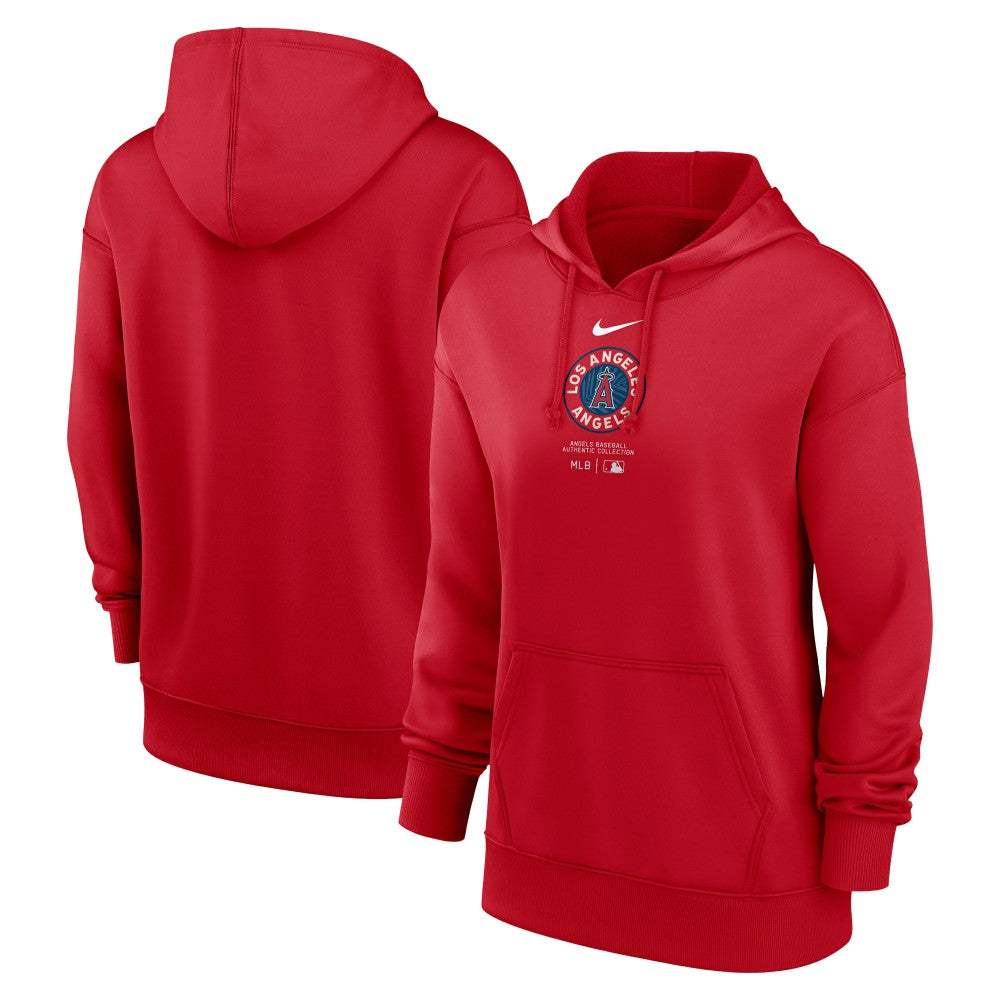 Los Angeles Angels Nike Women's City Connect Practice Performance Pullover Hoodie - Red Hoodies