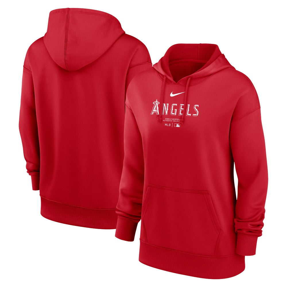 Los Angeles Angels Nike Women's Authentic Collection Performance Pullover Hoodie - Red Hoodies