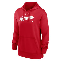 Washington Nationals Nike Women's Authentic Collection Performance Pullover Hoodie - Red Hoodies