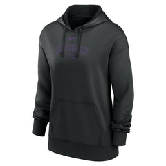 Colorado Rockies Nike Women's Authentic Collection Performance Pullover Hoodie - Black Hoodies
