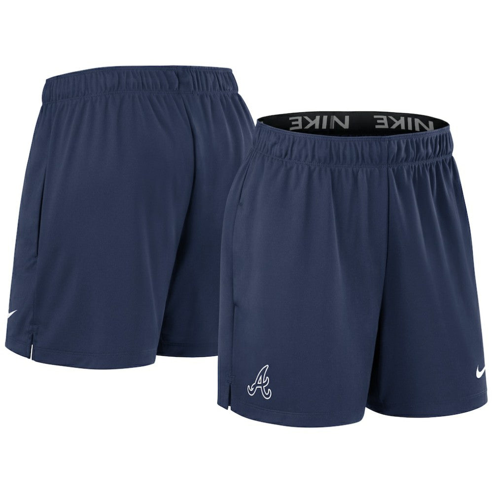 Atlanta Braves Nike Women's Authentic Collection Knit Shorts - Navy Shorts