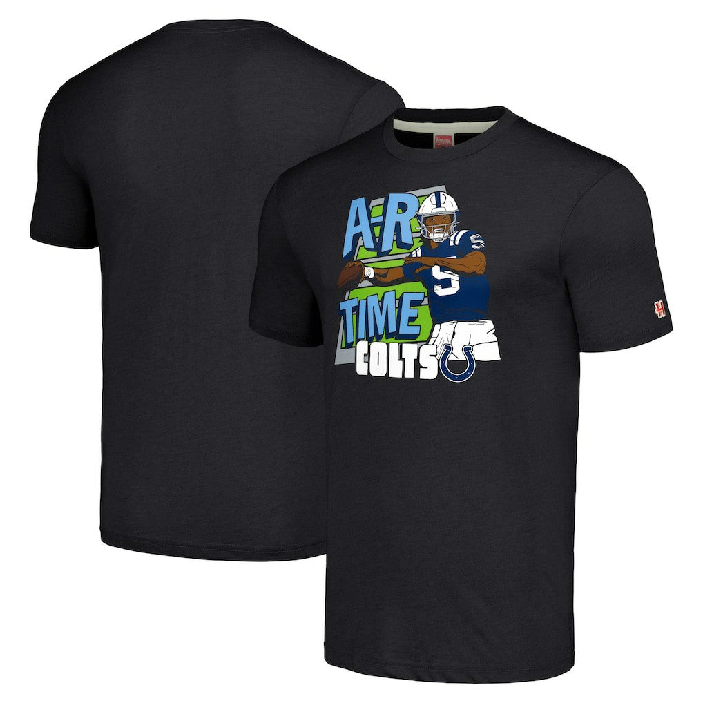 Anthony Richardson Sr. Indianapolis Colts Homage Unisex Caricature Player Tri-Blend T-Shirt - Charcoal T-shirts