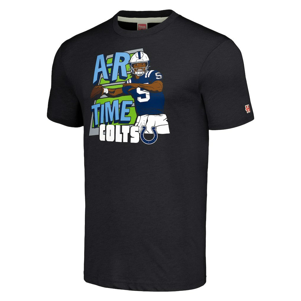 Anthony Richardson Sr. Indianapolis Colts Homage Unisex Caricature Player Tri-Blend T-Shirt - Charcoal T-shirts