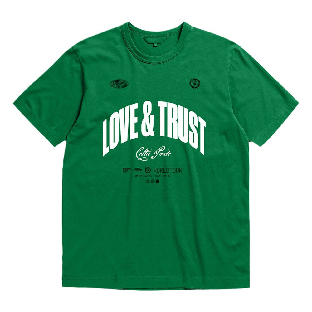 Boston Celtics Bleacher Report x  Unisex World Tour T-Shirt Kelly Green - Mitchell & Ness outlet