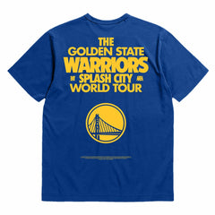 Golden State Warriors Bleacher Report x  Unisex World Tour T-Shirt Royal - Mitchell & Ness