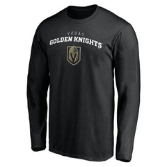 Vegas Golden Knights Team Lockup Long Sleeve T-Shirt - Black | US 200131575