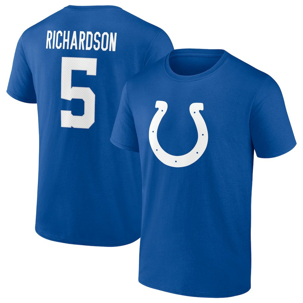 Anthony Richardson Indianapolis Colts Icon Name & Number T-Shirt - Royal T-shirts