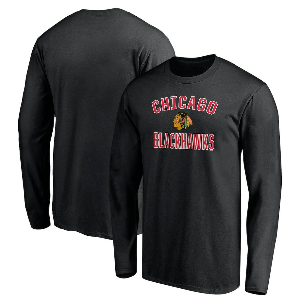 Chicago Blackhawks Victory Arch Long Sleeve T-Shirt - Black | US 200131634