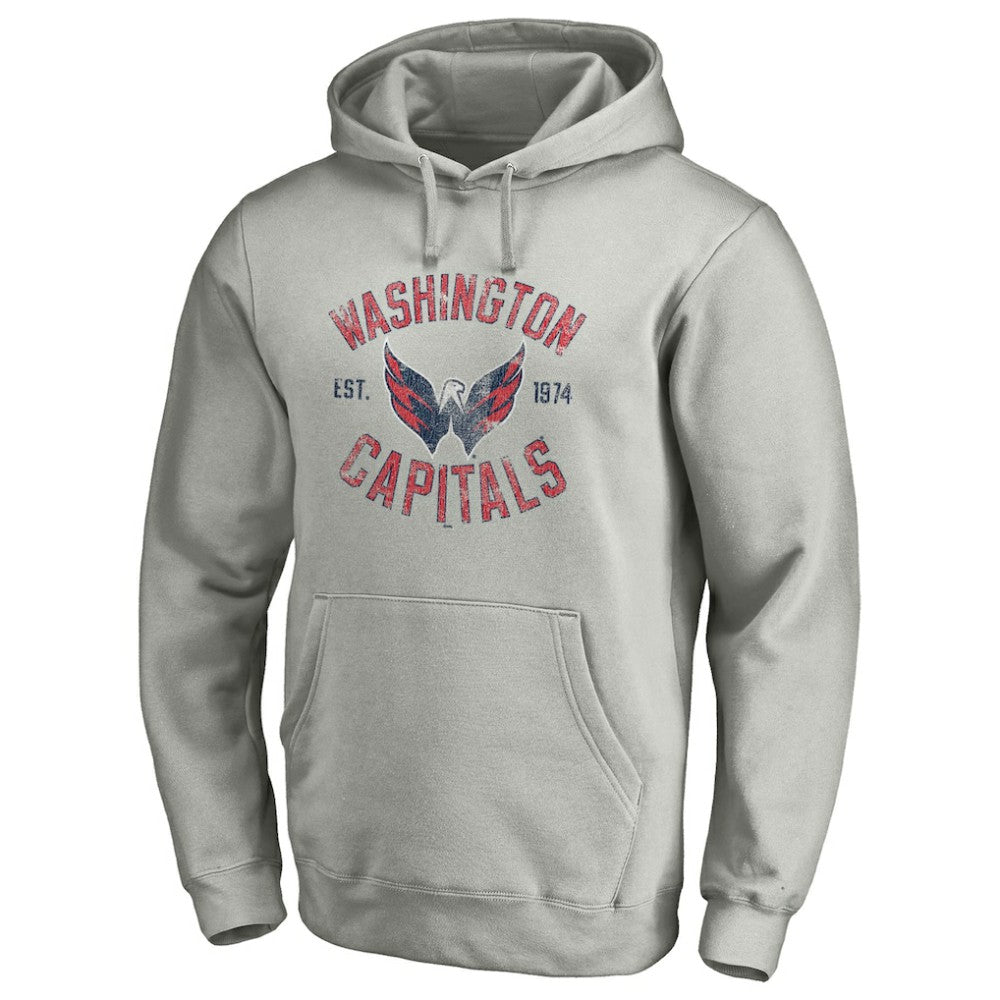 Washington Capitals Heritage Pullover Hoodie - Heather Gray | US 200131657