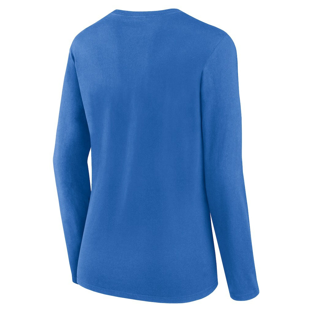 Los Angeles Chargers Women's Plus Size Foiled Play Long Sleeve T-Shirt - Powder Blue T-shirts
