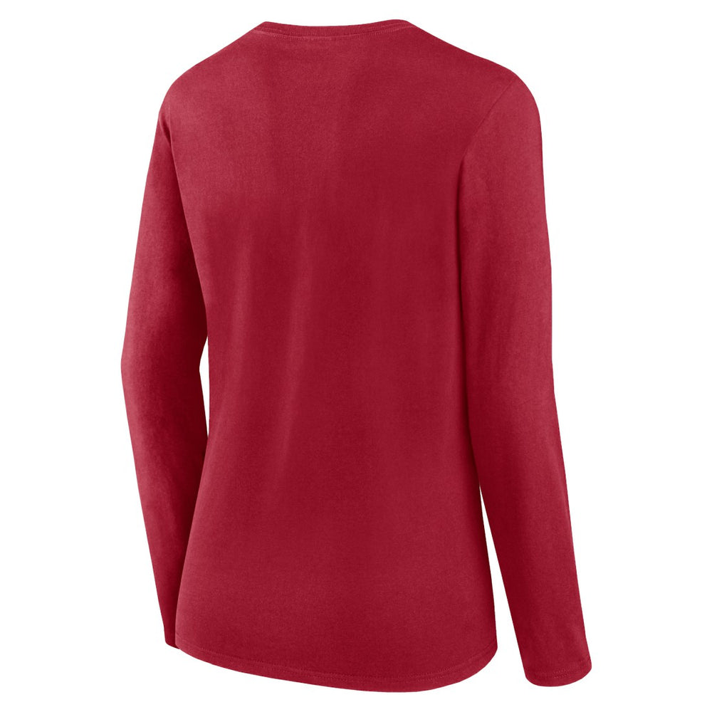 Tampa Bay Buccaneers Women's Plus Size Foiled Play Long Sleeve T-Shirt - Red T-shirts