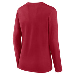 Tampa Bay Buccaneers Women's Plus Size Foiled Play Long Sleeve T-Shirt - Red T-shirts