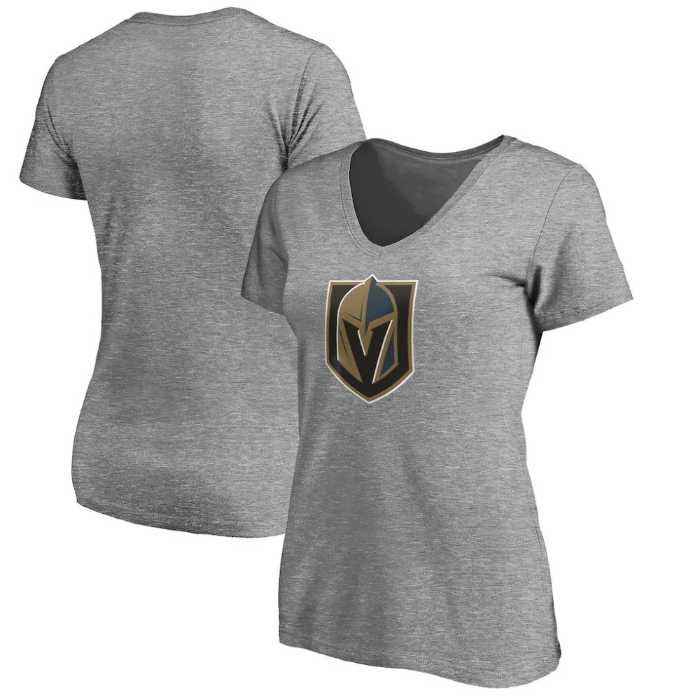 Vegas Golden Knights Women's Primary Logo V-Neck T-Shirt - Gray | US 200131922