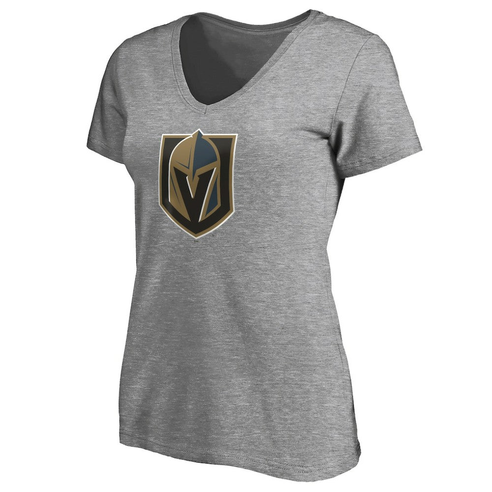 Vegas Golden Knights Women's Primary Logo V-Neck T-Shirt - Gray | US 200131922