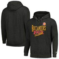 Tampa Bay Buccaneers Starter Gridiron Classics Post Season Full-Zip Hoodie - Charcoal Hoodies